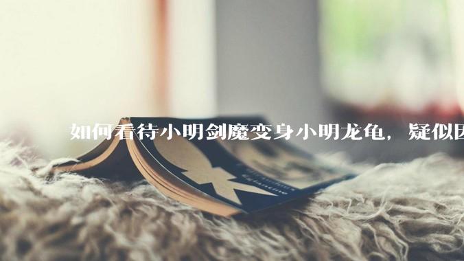 如何看待小明剑魔变身小明龙龟，疑似因为财产问题引发离婚风波？